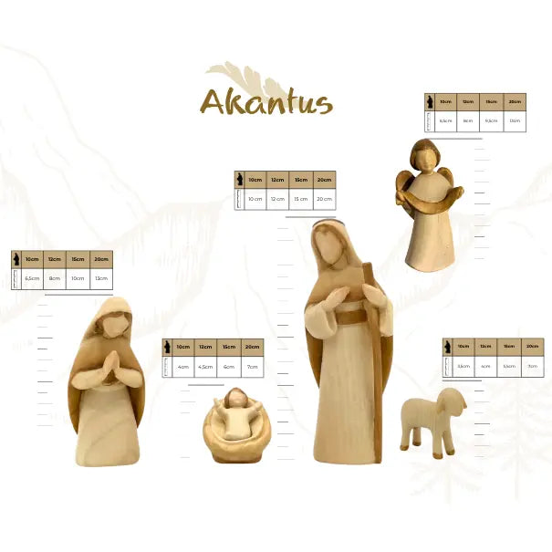 Adventskalender: 17er Set von Akantus bemalt mit Krippenhaus "Akantus Design Original" schwarz I AD-0-3 + KB-3
