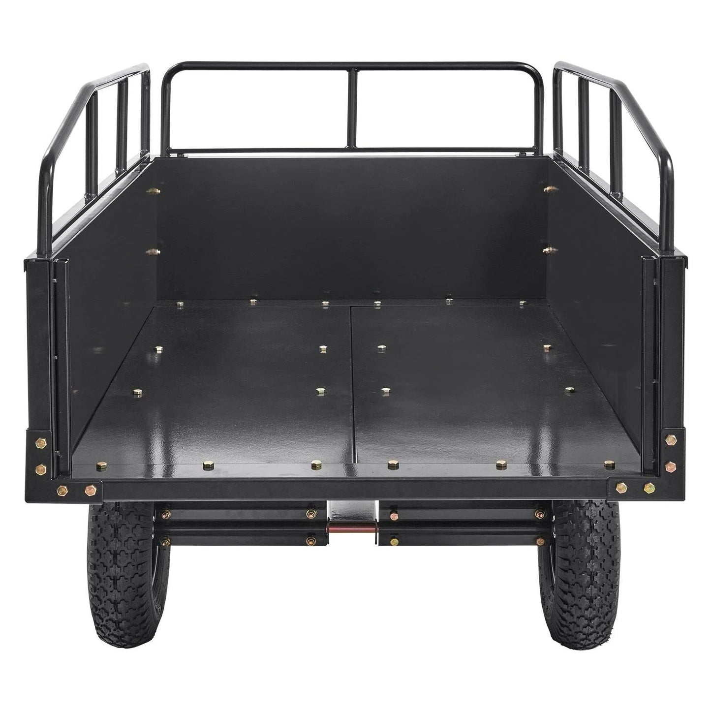 2026 VEVOR Hochleistungs-ATV-Anhänger, Kippwagen aus Stahl, 750 Pfund, 15 Kubikfuß, Gartenanhänger mit abnehmbaren Seitenwänden zum Fahren, L – MadeInUSA