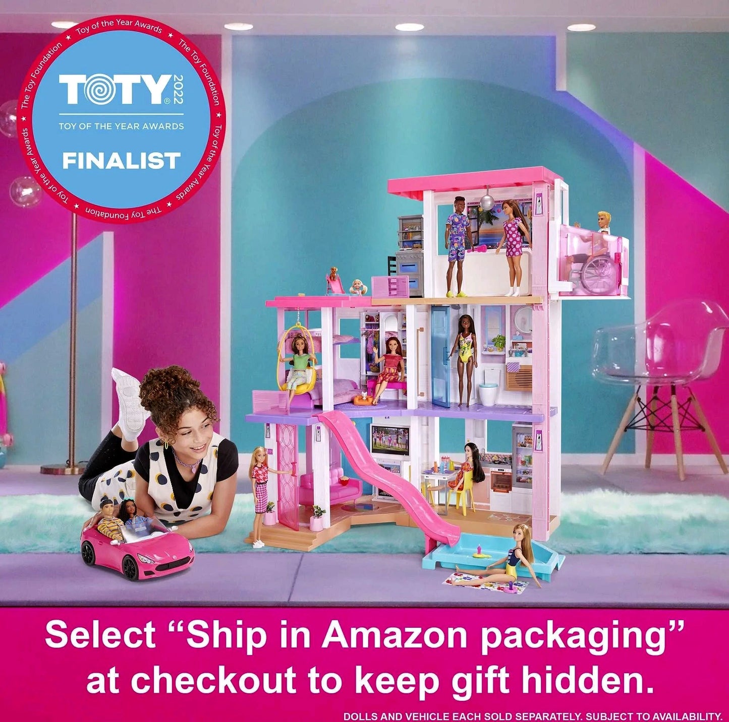2026 Barbie DreamHouse Spielset mit 10 Spielbereichen, über 75 Möbel- & Zubehörteilen, Licht & Sound