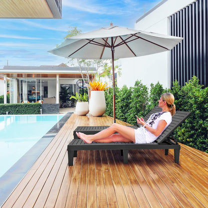 2026 Chaiselongue-Stühle für den Außenbereich, 4er-Set mit verstellbarer Rückenlehne, stabile Liegen für Terrasse und Poolrand, einfache Montage, wasserdicht und leicht mit einer Tragfähigkeit von 120 kg, schwarz