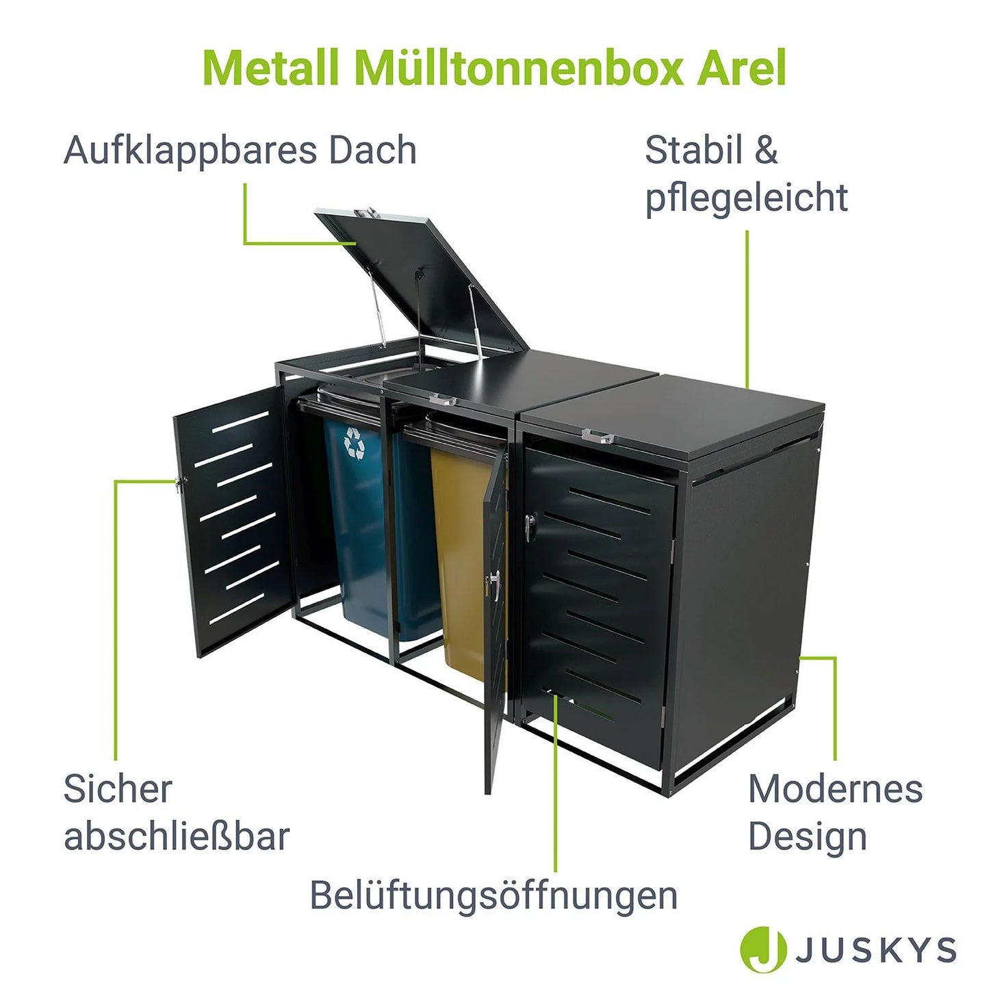 2026 Metall Mülltonnenbox Arel