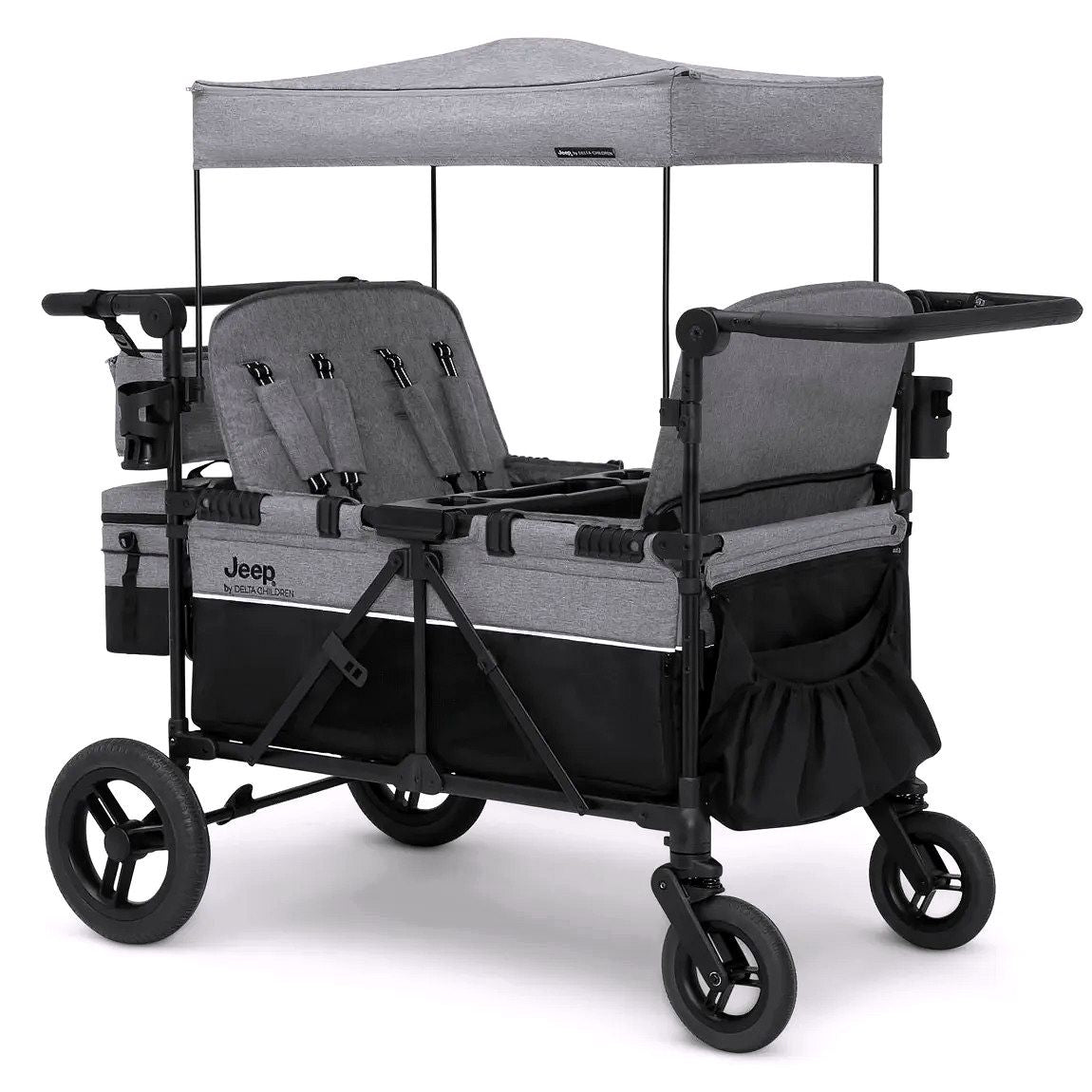 2026 Jeep Wrangler Deluxe 4-Sitzer Kinderwagen-Bollerwagen von Delta Children