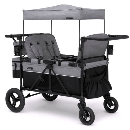 2026 Jeep Wrangler Deluxe 4-Sitzer Kinderwagen-Bollerwagen von Delta Children