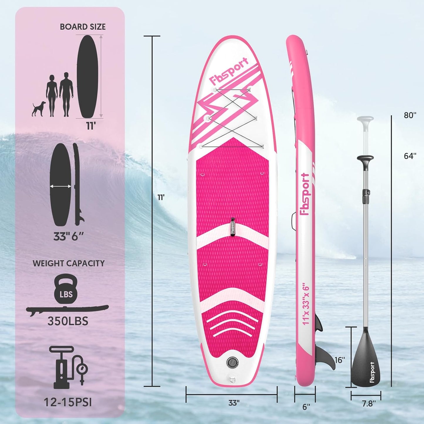 2026 Premium-Stand-Up-Paddle-Board, Yoga-Board mit strapazierfähigem SUP-Zubehör und Tragetasche | Breiter Stand, Surf-Kontrolle, rutschfestes Deck, Leine, Paddel und Pumpe für Jugendliche und Erwachsene