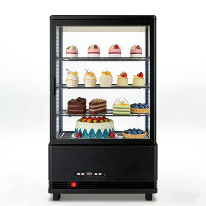 2026 18" 3 Cu.Ft. 170W 110V Four-Sided Refrigerated Bakery Display Case
