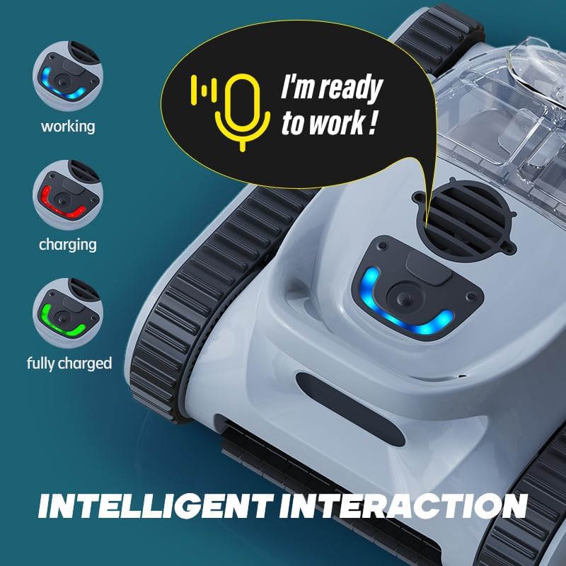 2026 Crab Kabelloser Roboter-Poolsauger, Wandklettern, automatischer Poolreiniger, geeignet für Wände und Böden von 150 m² großen Pools
