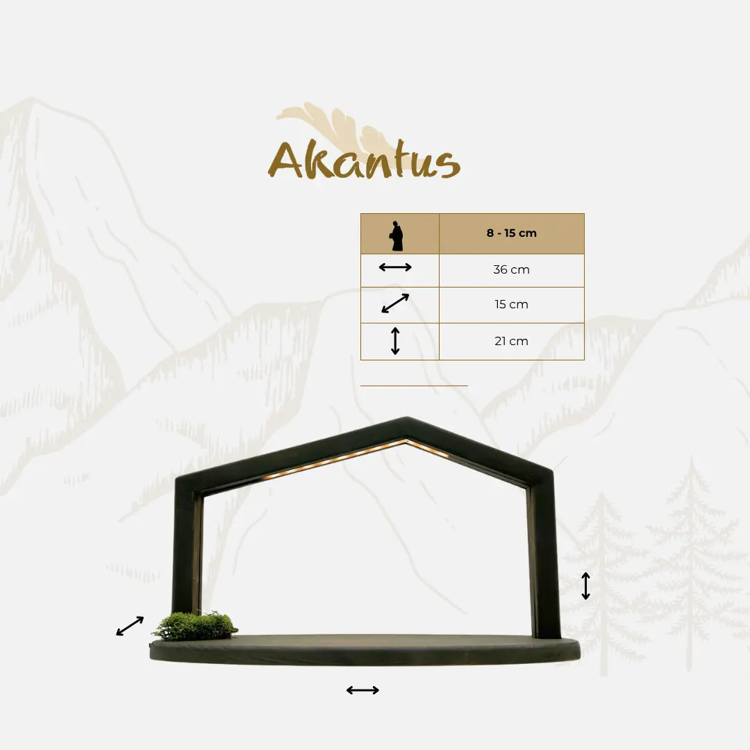 Adventskalender Nr. 3: von Akantus natur mit Stall "Akantus Design" grau