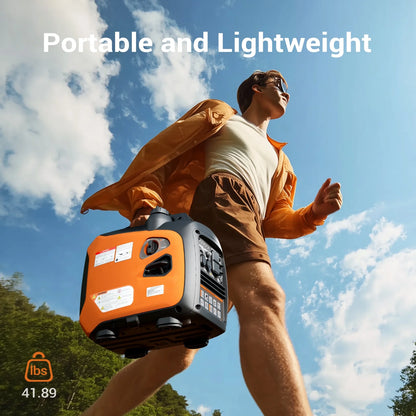 2026 Efurden 2500-Watt tragbarer Inverter-Generator, gasbetrieben, EPA-konform, parallelfähig, CO-Abschaltung, geräuscharm für Camping und Heimgebrauch