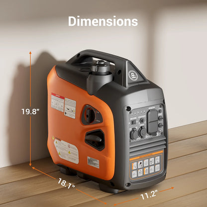 2026 Efurden 2500-Watt tragbarer Inverter-Generator, gasbetrieben, EPA-konform, parallelfähig, CO-Abschaltung, geräuscharm für Camping und Heimgebrauch