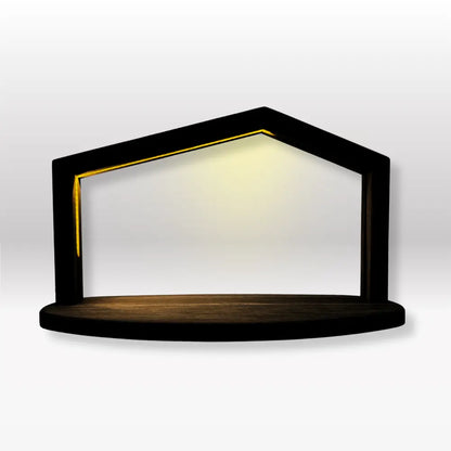 Krippenhaus: "Akantus Design - Original" Fichte schwarz I AD-O-3