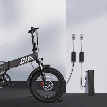2026 TST F002 Faltbares Elektrofahrrad, 1000W Motor, 48V herausnehmbarer Akku 10,4Ah, 40 Meilen Reichweite, 25 MPH, 20" Fatbike-Reifen, Gepäckträger hinten.
