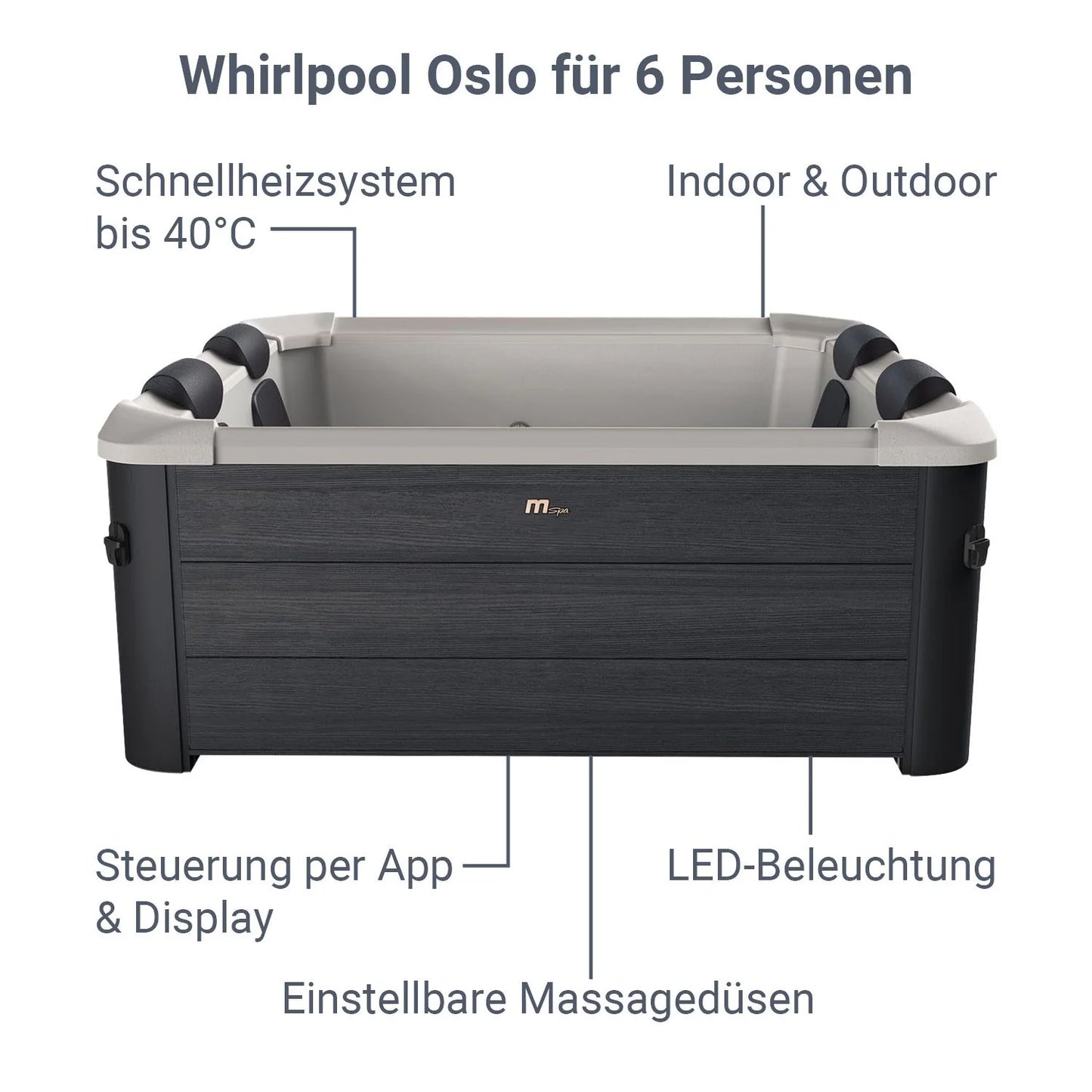 2026 Whirlpool Oslo mit LED-Beleuchtung