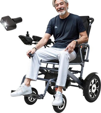 2026 WEYRAL 50cm Breite Sitz Elektrischer Rollstuhl für Erwachsene,mit Schutzhülle, Leichter Elektro Rollstuhl bis 150kg,40km Lange Elektrorollstuhl, Elektro Rollstuhl für Senioren