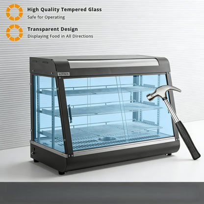 2026 3-Tier 35" 1500W 110V Hot Food Warmer Display Case Countertop