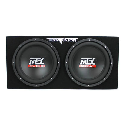 2026 MTX TNE212D 12″ 1200W Dual Subwoofer Box mit 1500W Monoblock-Verstärker & 2-Farad-Kondensator