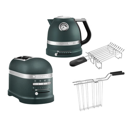 2026 KitchenAid Artisan Frühstücksset inkl. Wasserkocher 5KEK1522, 2 Scheiben Toaster 5KMT2204 und Brötchenaufsatz
