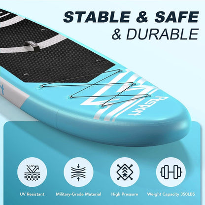 2026 Premium Stand Up Paddle Board, Yoga Board with Durable SUP Accessories & Carry Bag | Wide Stance, Surf Control, Non-Slip Deck, Leash, Paddle and Pump for Youth & Adult