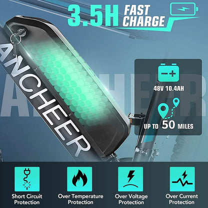 2026 ANCHEER Gladiator 500W 26" E-Mountainbike für Erwachsene