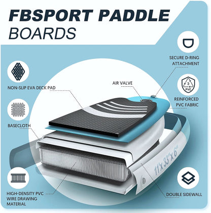 2026 Premium Stand Up Paddle Board, Yoga Board with Durable SUP Accessories & Carry Bag | Wide Stance, Surf Control, Non-Slip Deck, Leash, Paddle and Pump for Youth & Adult