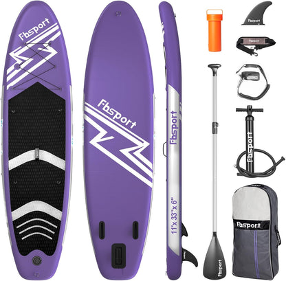 2026 Premium-Stand-Up-Paddle-Board, Yoga-Board mit strapazierfähigem SUP-Zubehör und Tragetasche | Breiter Stand, Surf-Kontrolle, rutschfestes Deck, Leine, Paddel und Pumpe für Jugendliche und Erwachsene