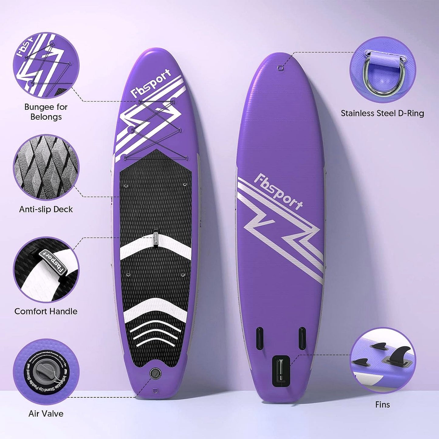 2026 Premium Stand Up Paddle Board, Yoga Board with Durable SUP Accessories & Carry Bag | Wide Stance, Surf Control, Non-Slip Deck, Leash, Paddle and Pump for Youth & Adult