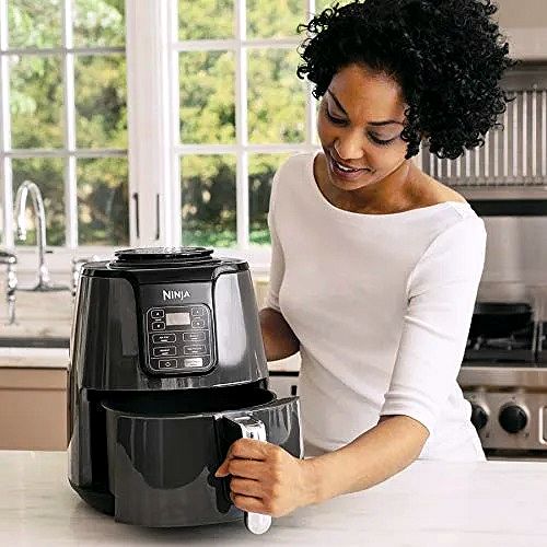 2026 Ninja AF101 Heißluftfritteuse, 4 Qt, Schwarz/Grau