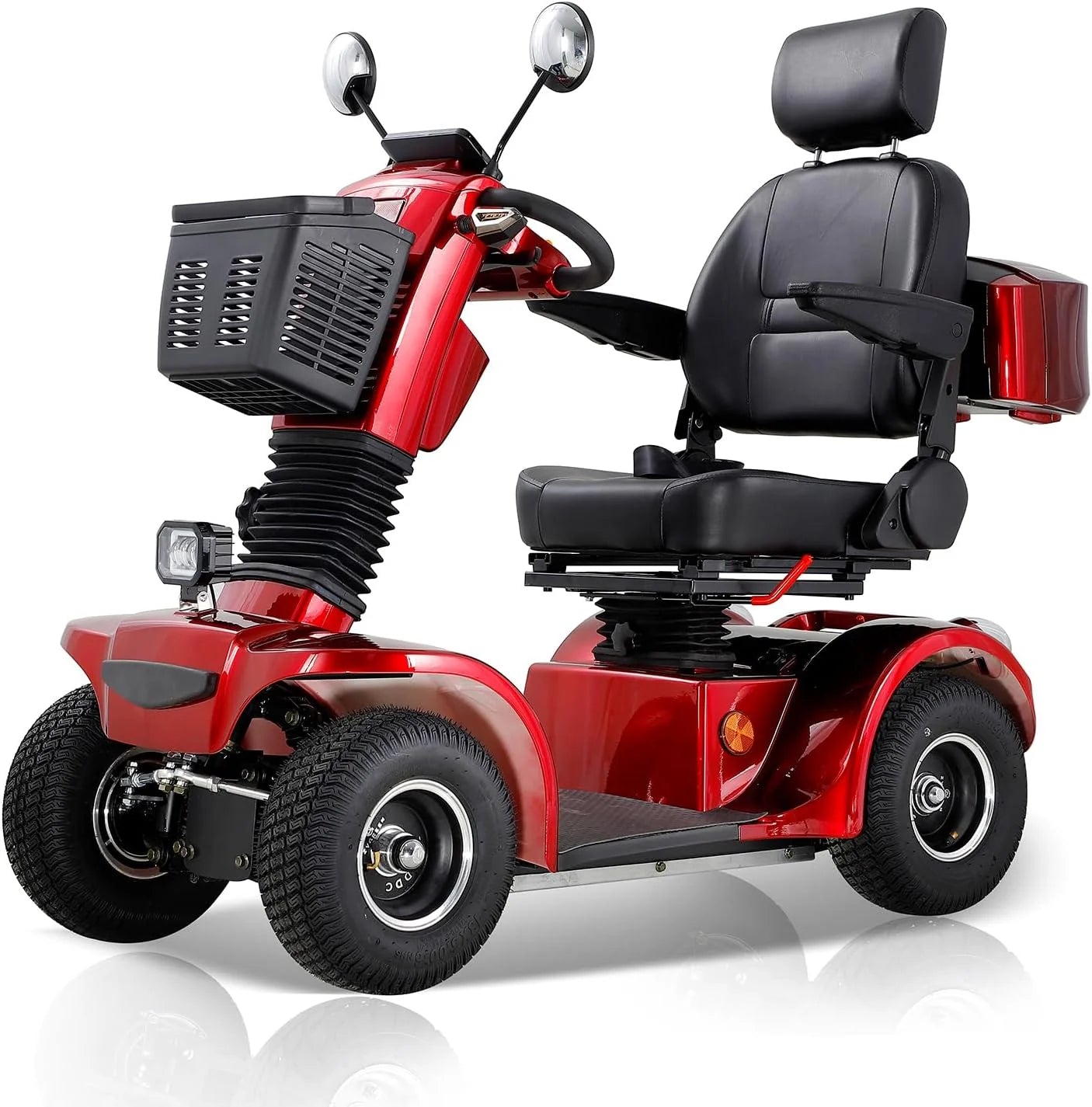 2026 ZVGREEN-Mobilitätsroller mit 4 Rädern-Seniorenmobil-Kapitänssitz-Max. 15km/h-geräumiger Stauraum-drehbarer Sitz-Elektromagnetische Bremse