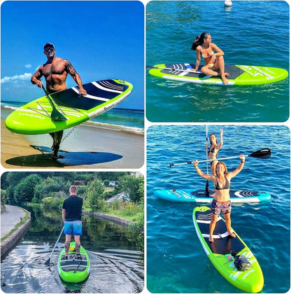 2026 Premium Stand Up Paddle Board, Yoga Board with Durable SUP Accessories & Carry Bag | Wide Stance, Surf Control, Non-Slip Deck, Leash, Paddle and Pump for Youth & Adult