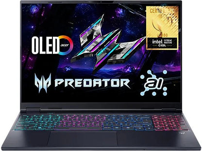 2026 ACER Predator Helios Neo 16S AI OLED (PHN16S-71-985S) mit 240 Hz Display mit RGB Tastaturbeleuchtung, Copilot+ PC - 16 Zoll - Intel Core Ultra 9 275HX - 64 GB - 1 TB GeForce RTX™ 5070 Ti - Windows 11 Home