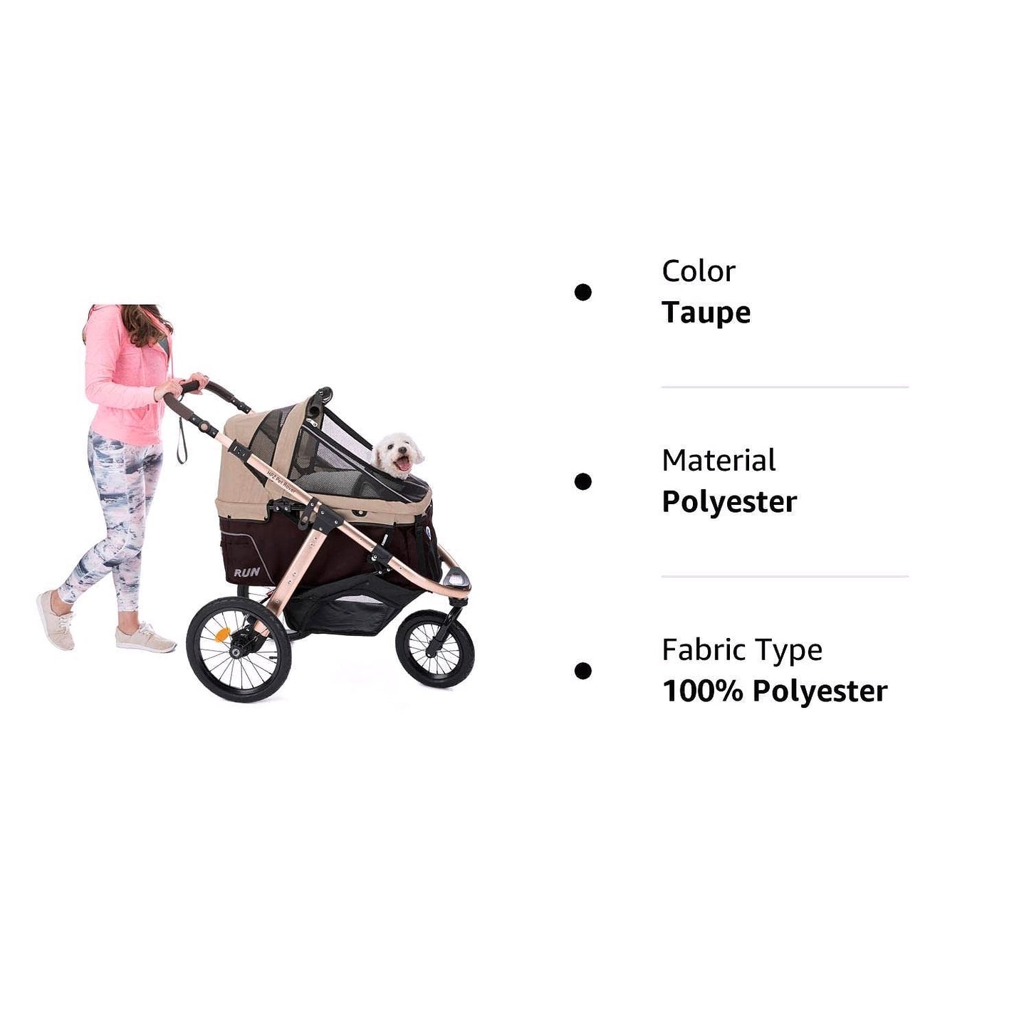2026 Jogging-Sport-Tierbuggy mit Komfort-Gummirädern / Reißverschlusslosem Einstieg / Einhand-Schnellfaltung / Aluminiumrahmen für kleine & mittelgroße Hunde, Katzen und Haustiere (Grün Camouflage)