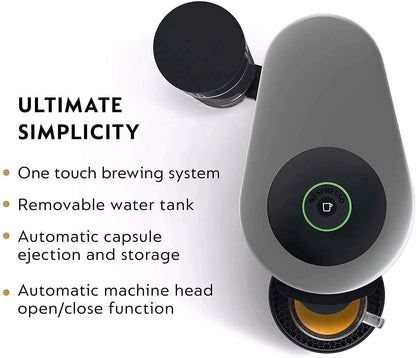 2026 Nespresso Vertuo Plus Kaffee- und Espressomaschine von De'Longhi, Grau, mit Aeroccino Milchaufschäumer