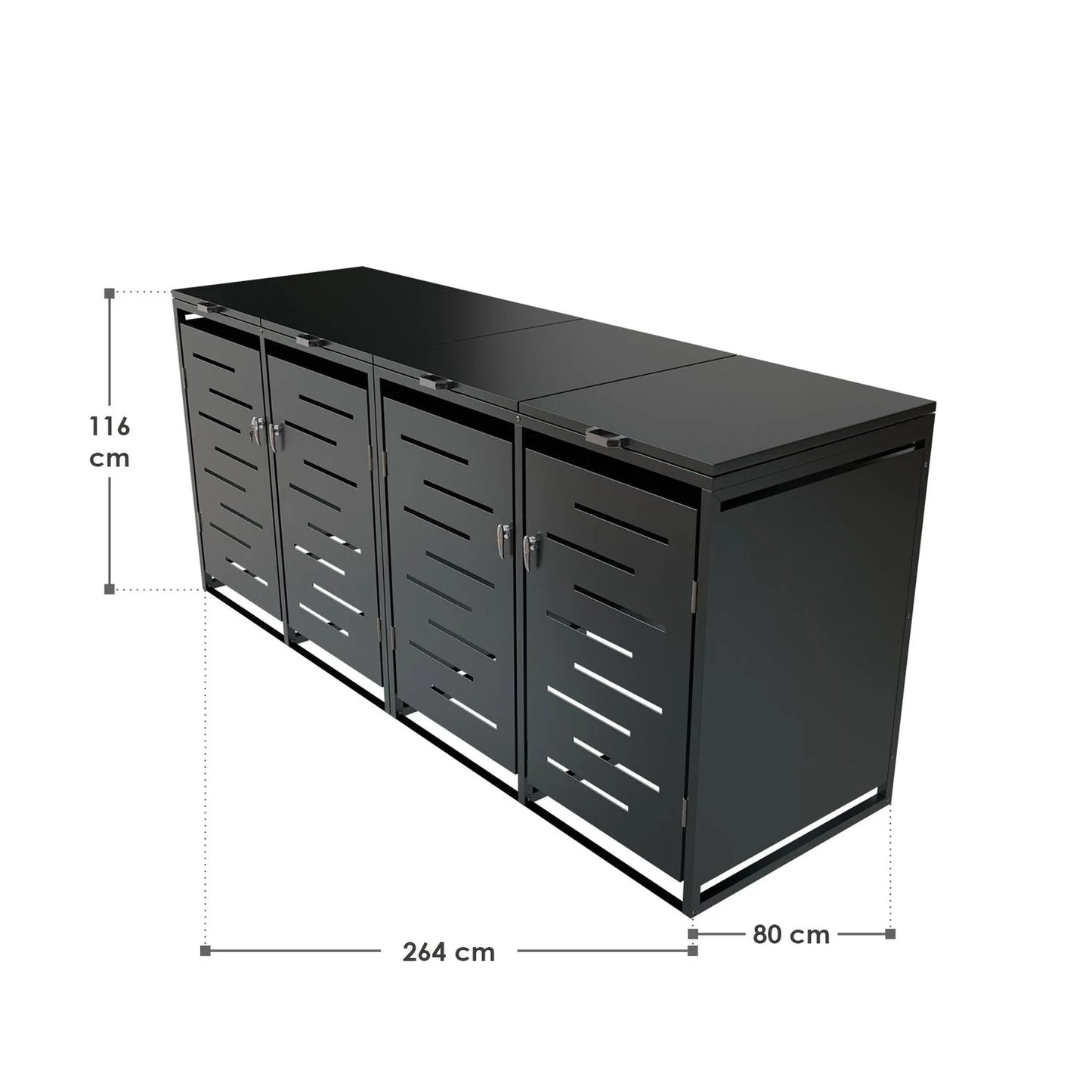 2026 Metall Mülltonnenbox Arel