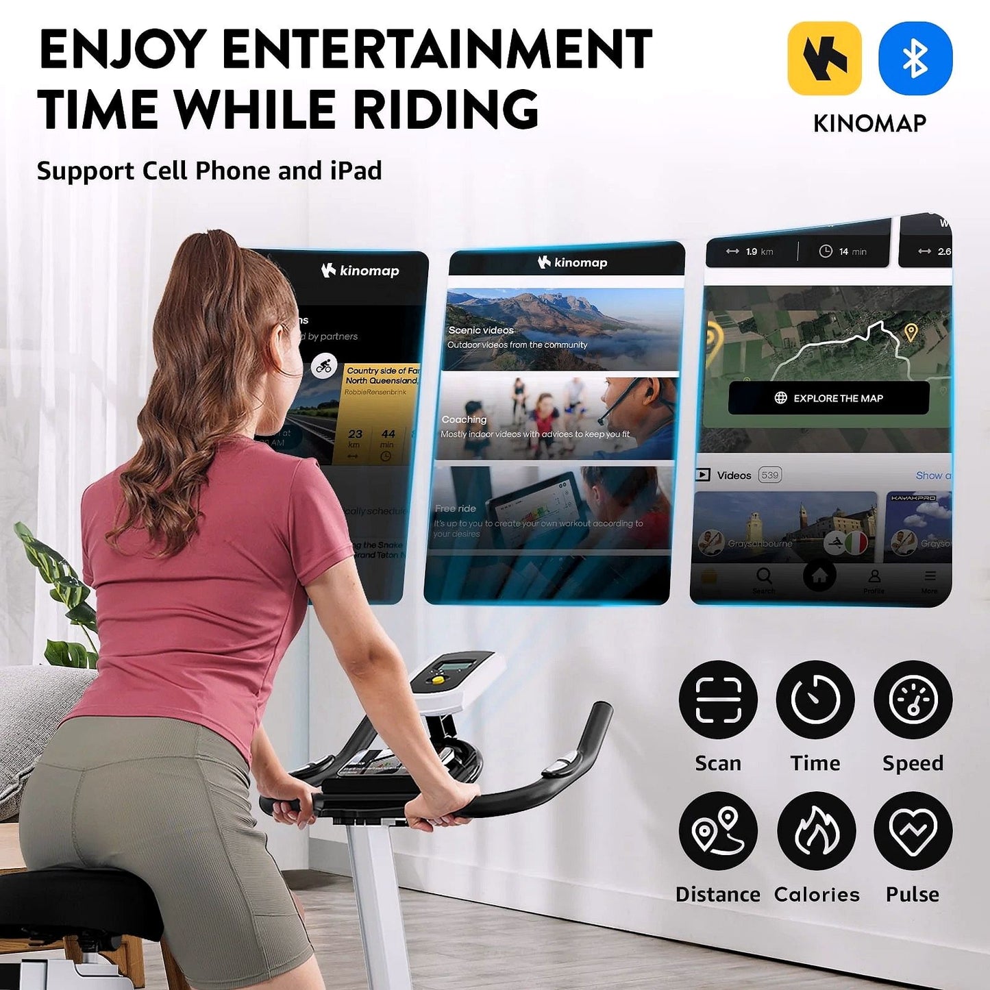 2026 Pooboo Indoor Cycling Bike – Magnetisches Heimtrainer-Fahrrad für Cardio-Training
