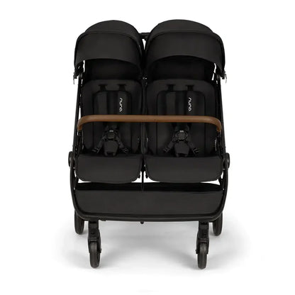 2026 2026 Nuna TRVL dubl Geschwisterwagen – Caviar | Leichter Doppelkinderwagen ab Geburt, kompatibel mit PIPA™ Babyschalen