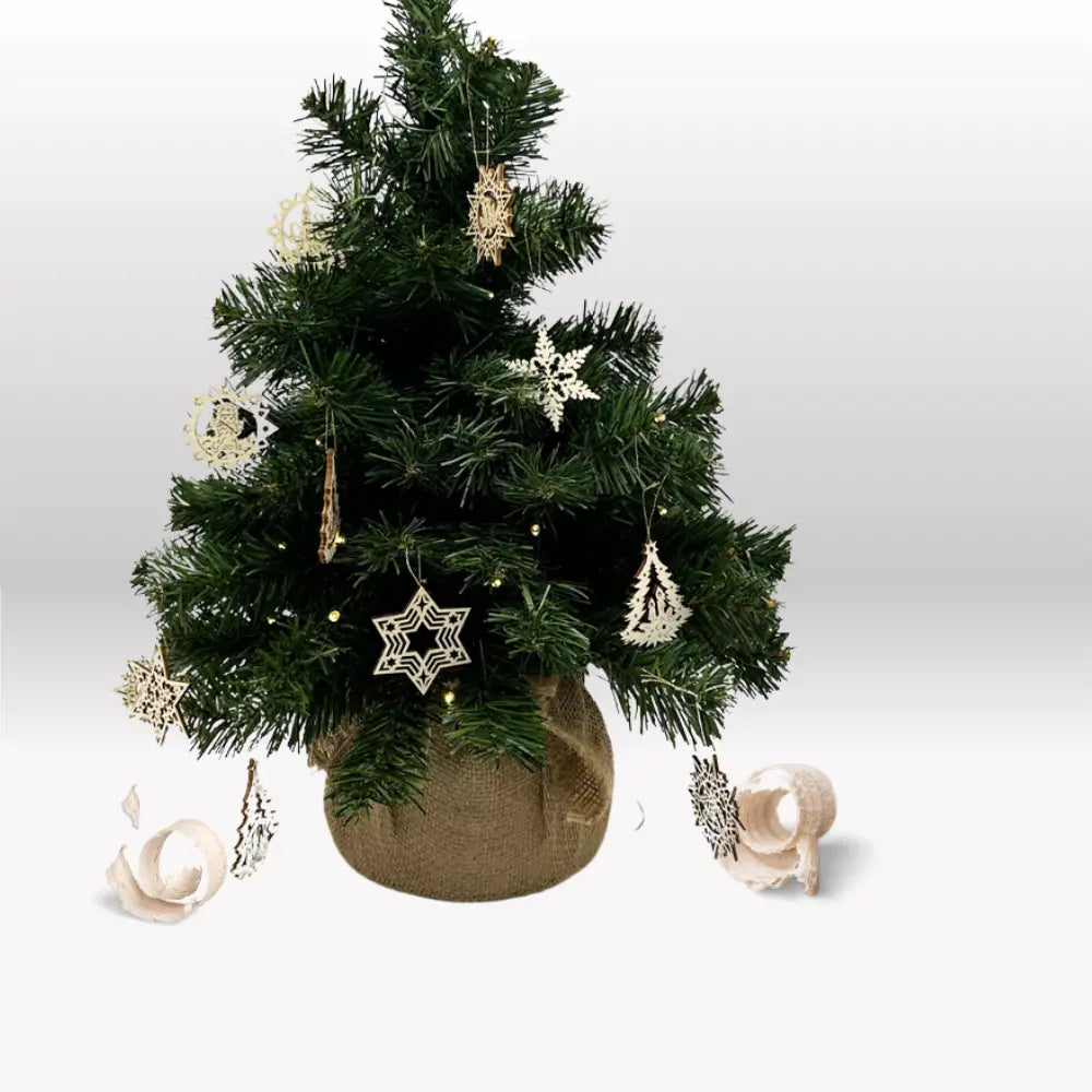 Adventskalender: 17er Set von Akantus bemalt mit Krippenhaus "Akantus Design Original" schwarz I AD-0-3 + KB-3