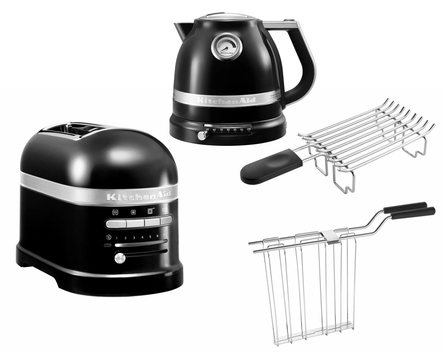 2026 KitchenAid Artisan Frühstücksset inkl. Wasserkocher 5KEK1522, 2 Scheiben Toaster 5KMT2204 und Brötchenaufsatz
