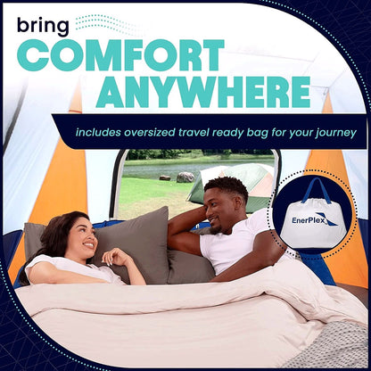 2026 EnerPlex Luftmatratze mit integrierter Pumpe – Doppelhöhe aufblasbare Matratze für Camping, Zuhause & Reisen – Queen, 13 Zoll