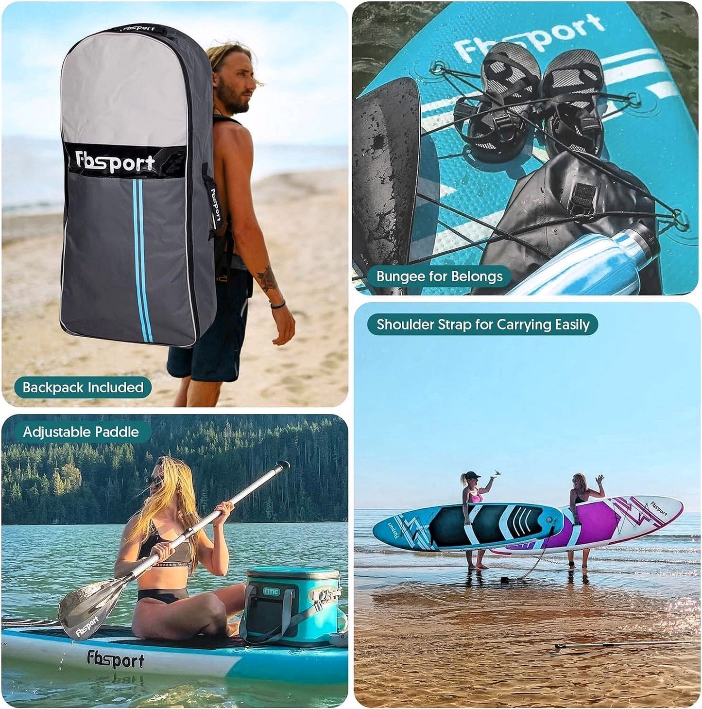 2026 Premium Stand Up Paddle Board, Yoga Board with Durable SUP Accessories & Carry Bag | Wide Stance, Surf Control, Non-Slip Deck, Leash, Paddle and Pump for Youth & Adult