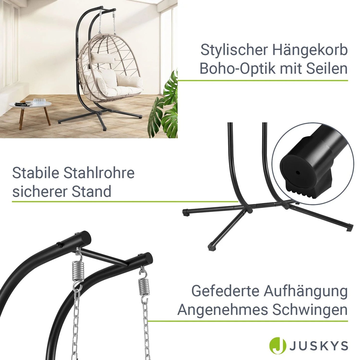 2026 Polyrattan Doppelhängesessel Aria