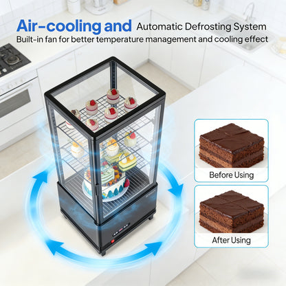 2026 18" 3 Cu.Ft. 170W 110V Four-Sided Refrigerated Bakery Display Case