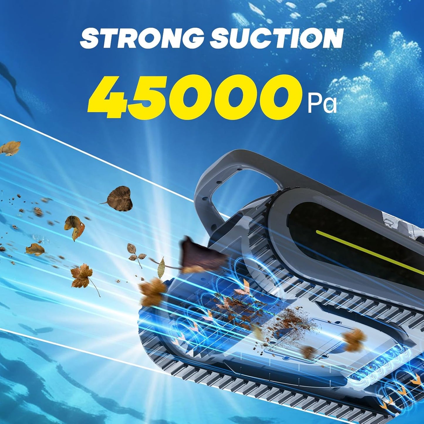 2026 Crab Kabelloser Roboter-Poolsauger, Wandklettern, automatischer Poolreiniger, geeignet für Wände und Böden von 150 m² großen Pools