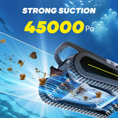 2026 Crab Kabelloser Roboter-Poolsauger, Wandklettern, automatischer Poolreiniger, geeignet für Wände und Böden von 150 m² großen Pools