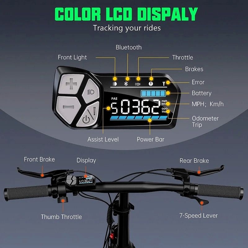 2026 TST Electric Bike 4.0 Fat Tire Foldable E-Bike – 750W, 48V 13Ah