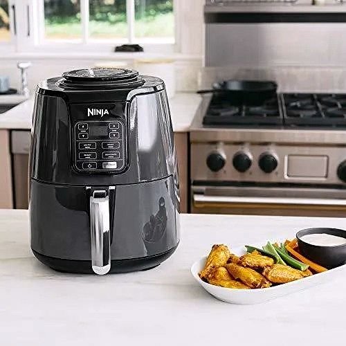 2026 Ninja AF101 Heißluftfritteuse, 4 Qt, Schwarz/Grau