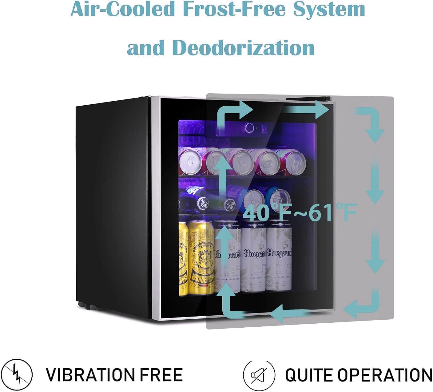 2026 Antarctic Star Mini-Getränkekühlschrank – 60-Dosen Beverage Refrigerator