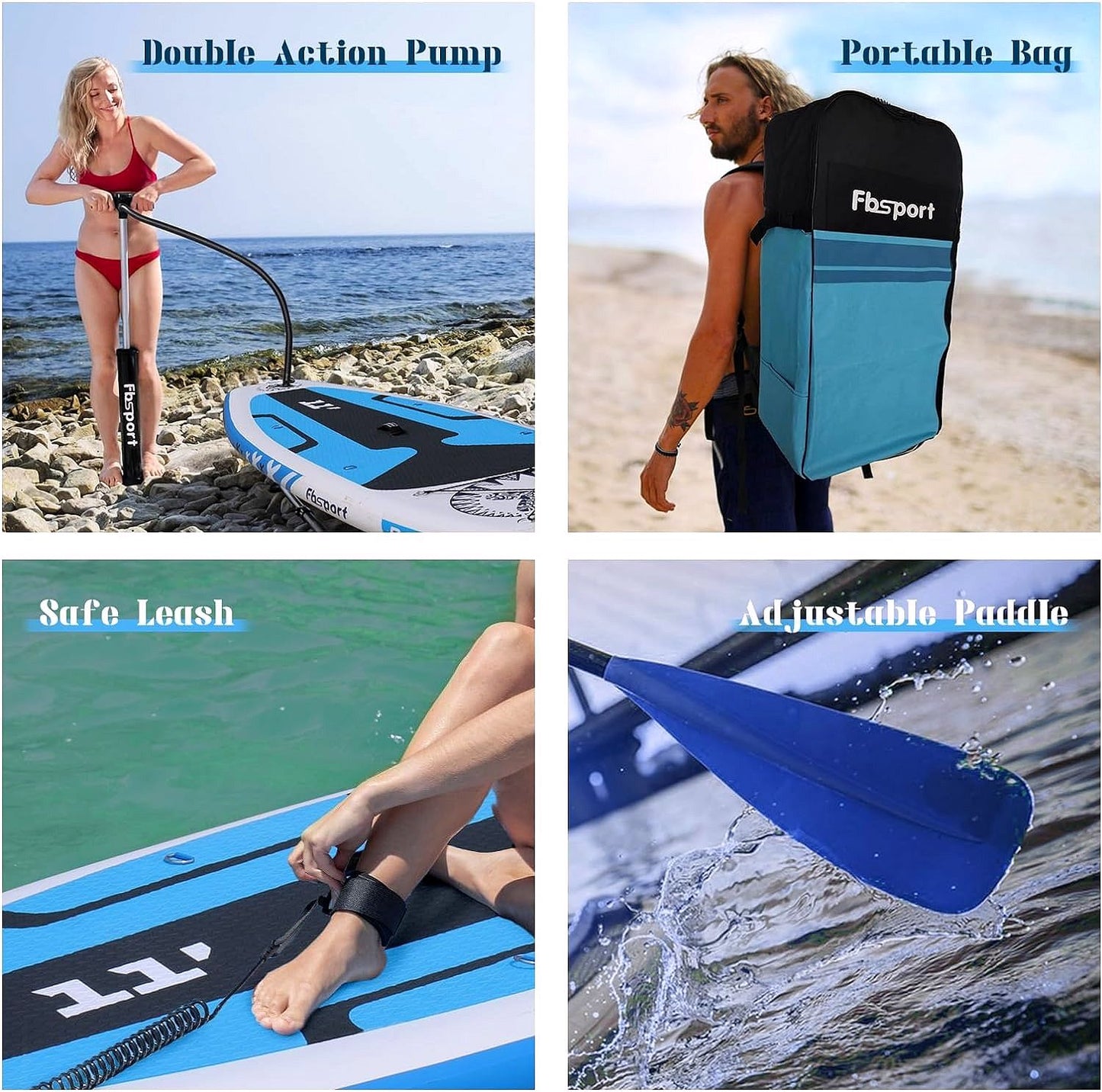 2026 Premium Stand Up Paddle Board, Yoga Board with Durable SUP Accessories & Carry Bag | Wide Stance, Surf Control, Non-Slip Deck, Leash, Paddle and Pump for Youth & Adult
