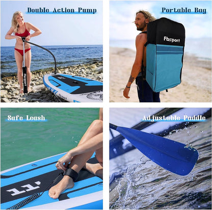 2026 Premium Stand Up Paddle Board, Yoga Board with Durable SUP Accessories & Carry Bag | Wide Stance, Surf Control, Non-Slip Deck, Leash, Paddle and Pump for Youth & Adult