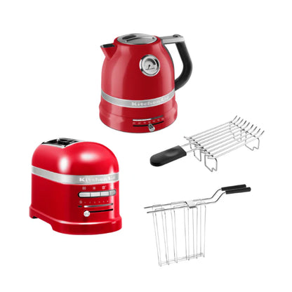 2026 KitchenAid Artisan Frühstücksset inkl. Wasserkocher 5KEK1522, 2 Scheiben Toaster 5KMT2204 und Brötchenaufsatz