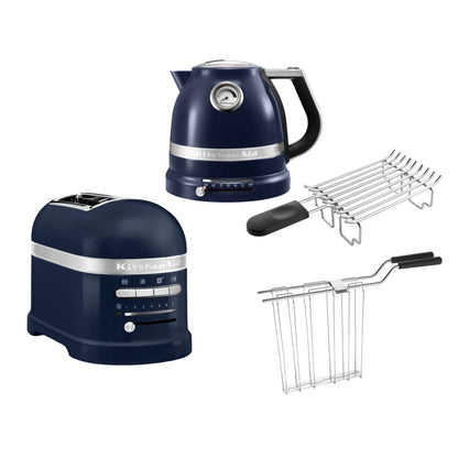 2026 KitchenAid Artisan Frühstücksset inkl. Wasserkocher 5KEK1522, 2 Scheiben Toaster 5KMT2204 und Brötchenaufsatz