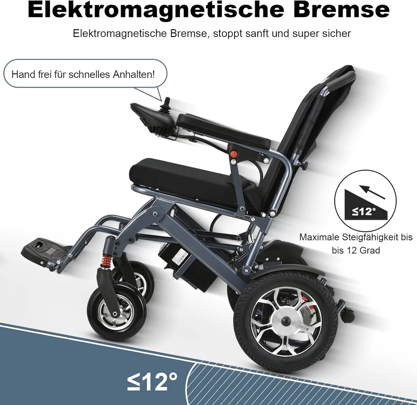 2026 WEYRAL 50cm Breite Sitz Elektrischer Rollstuhl für Erwachsene,mit Schutzhülle, Leichter Elektro Rollstuhl bis 150kg,40km Lange Elektrorollstuhl, Elektro Rollstuhl für Senioren